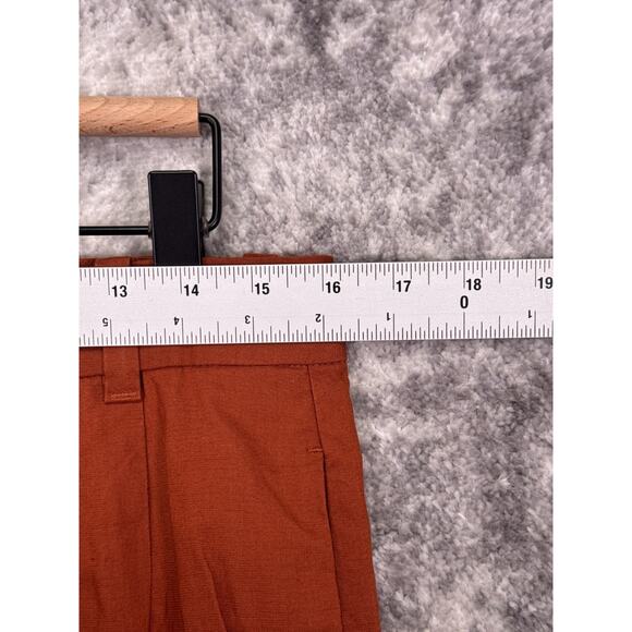 Uniqlo x Comptoir Des Cotonniers Pants Large Womens Orange Linen Lantern Trouser - Picture 3 of 7